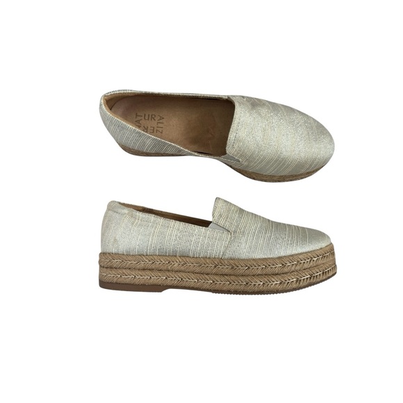 Naturalizer Shoes - Naturalizer classic slip on cream tan jute platform espadrille shoes size 8 1/2